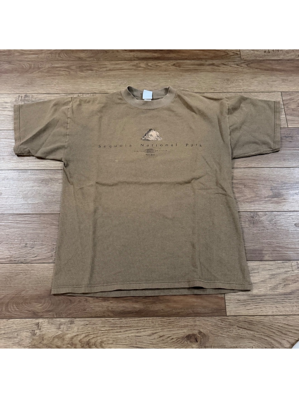 Vtg 90s Sequoia National Park Moro Rock Ribbed Shirt XL